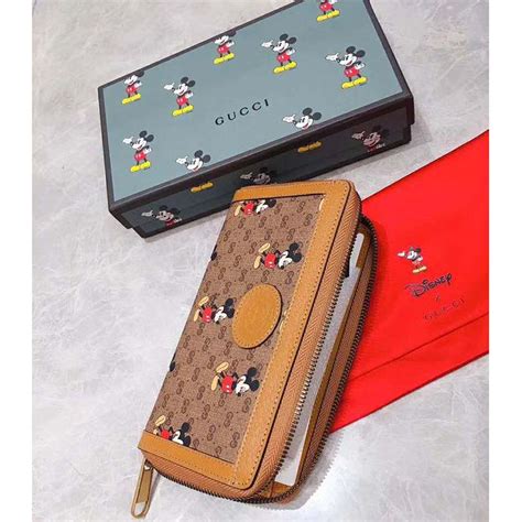 disney x gucci zip around wallet